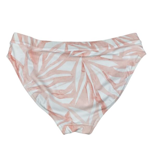 Athleta Pink & White High Waist Swim Bottom size Large - Picture 2 of 4